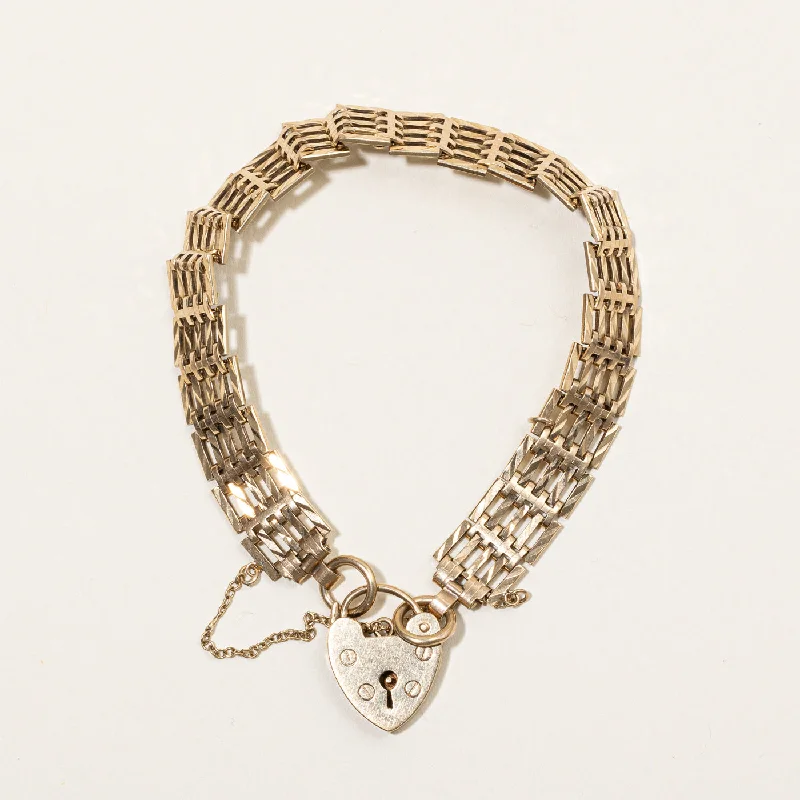 Fashion-Forward Jewelry At Incredible Prices 9k Yellow Gold Heart Lock Bracelet | 7" | Fashion-Forward Jewelry At Incredible Prices 9k Yellow Gold Heart Lock Bracelet | 7" |