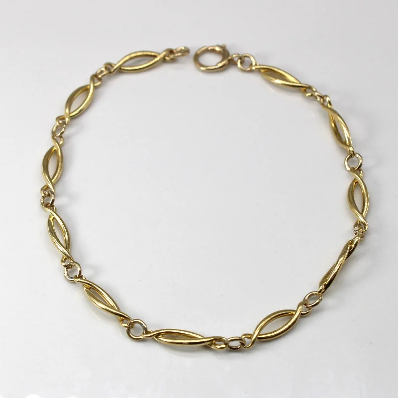 Luxury Jewelry At Unbeatable Discounts 9k Yellow Gold Infinity Link Chain Bracelet | 7.5"| Luxury Jewelry At Unbeatable Discounts 9k Yellow Gold Infinity Link Chain Bracelet | 7.5"|