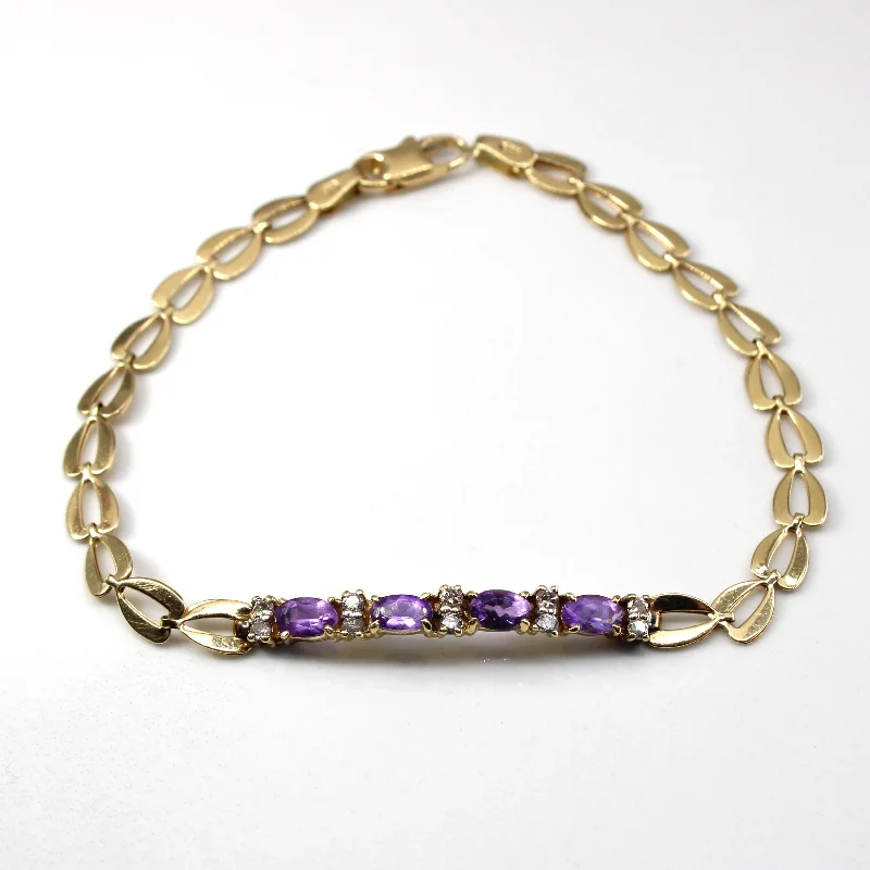 Once-A-Year Jewelry Deals – Shop Before They’Re Gone Amethyst & Diamond Chain Bracelet | 0.60ctw | 0.20ctw | 7"|