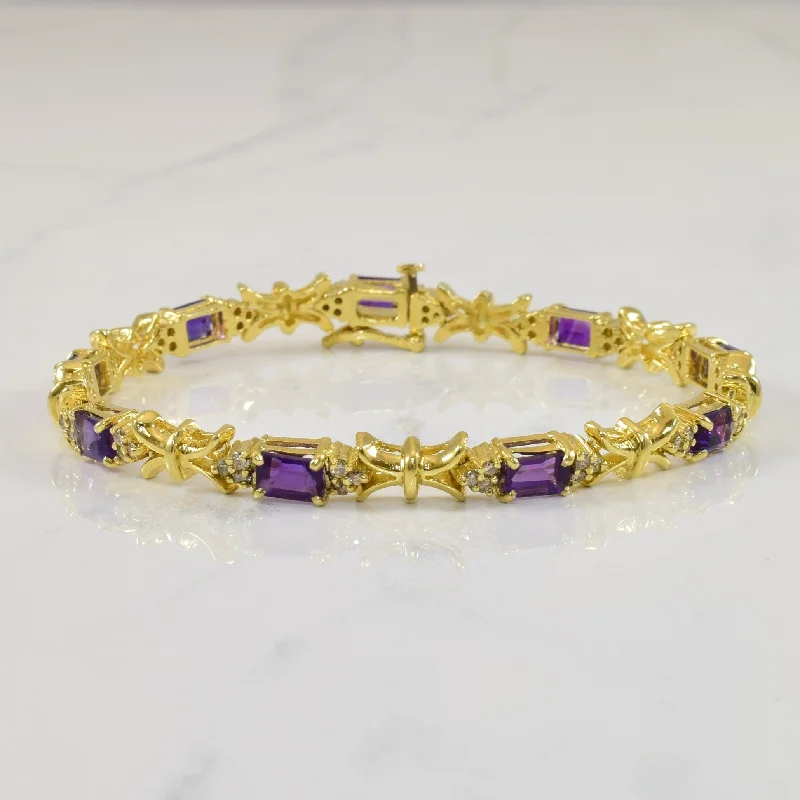 The Ultimate Jewelry Sale – Shop Premium Styles Amethyst & Diamond Bracelet | 4.50ctw, 0.75ctw | 7.5" | The Ultimate Jewelry Sale – Shop Premium Styles Amethyst & Diamond Bracelet | 4.50ctw, 0.75ctw | 7.5" |
