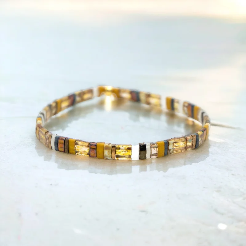 Personalized Engraved Jewelry For Meaningful Gifts ARIZONA - Tila Bead Bracelet | Single Personalized Engraved Jewelry For Meaningful Gifts ARIZONA - Tila Bead Bracelet | Single