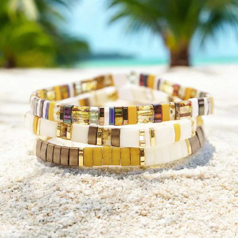 Flash Jewelry Sale – Get Stunning Pieces At Low Prices ARIZONA - Tila Bead Bracelet Stack