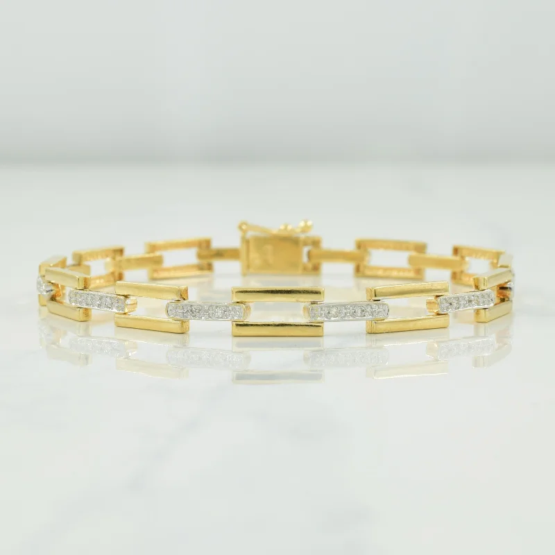 Grab Your Favorite Jewelry At The Lowest Prices Bar & Link Diamond Bracelet | 0.12ctw | 6.75" | Grab Your Favorite Jewelry At The Lowest Prices Bar & Link Diamond Bracelet | 0.12ctw | 6.75" |