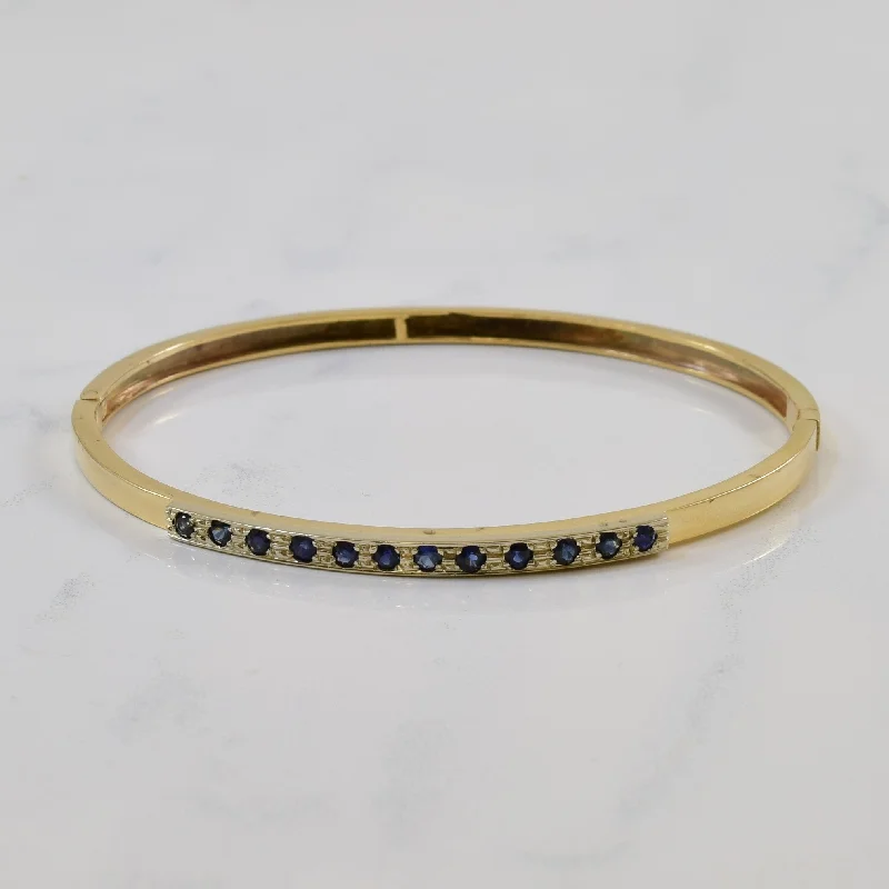 Premium Jewelry Now Available At Special Discounts Blue Sapphire Bangle | 0.50ctw | 7" | Premium Jewelry Now Available At Special Discounts Blue Sapphire Bangle | 0.50ctw | 7" |