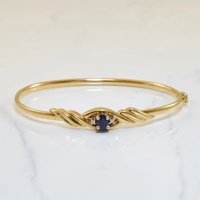 Premium Jewelry At Special Low Prices For A Limited Time Blue Sapphire & Diamond Bangle Bracelet | 0.56ct, 0.02ctw | 8" | Premium Jewelry At Special Low Prices For A Limited Time Blue Sapphire & Diamond Bangle Bracelet | 0.56ct, 0.02ctw | 8" |