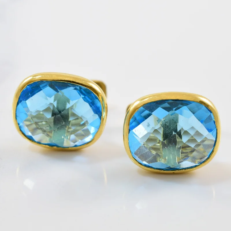 The Perfect Accessory For Less – Jewelry Sale Live Bezel Set Blue Topaz Cuff Links | 20.00ctw |