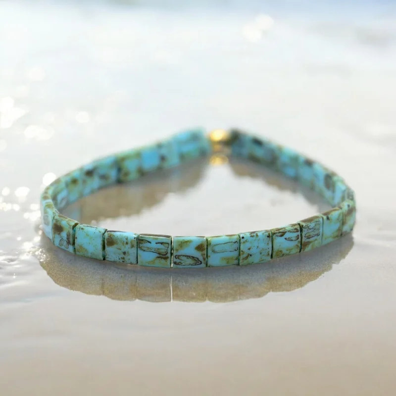 Handcrafted Beauty At Affordable Prices DIRTY TEAL - Tila Bead Bracelet | Single