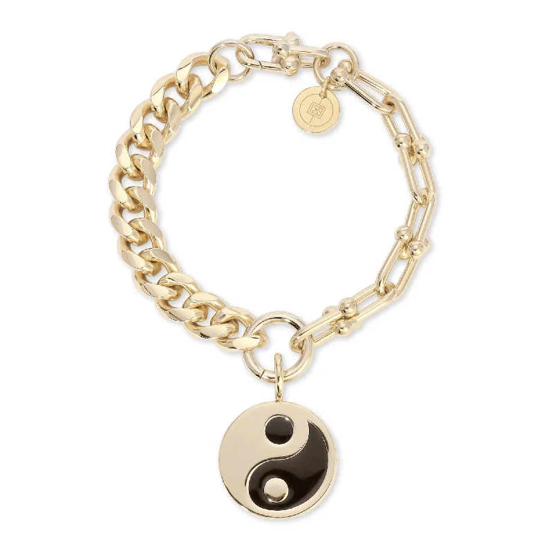 Seasonal Jewelry Deals – Elevate Your Style Dual Chain Bracelet With Lage Enamel Yin Yang Pendant Seasonal Jewelry Deals – Elevate Your Style Dual Chain Bracelet With Lage Enamel Yin Yang Pendant