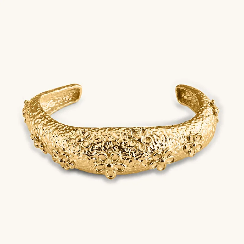 Unique Jewelry Designs Now At Discounted Rates Gold Bangle With Flower Kada