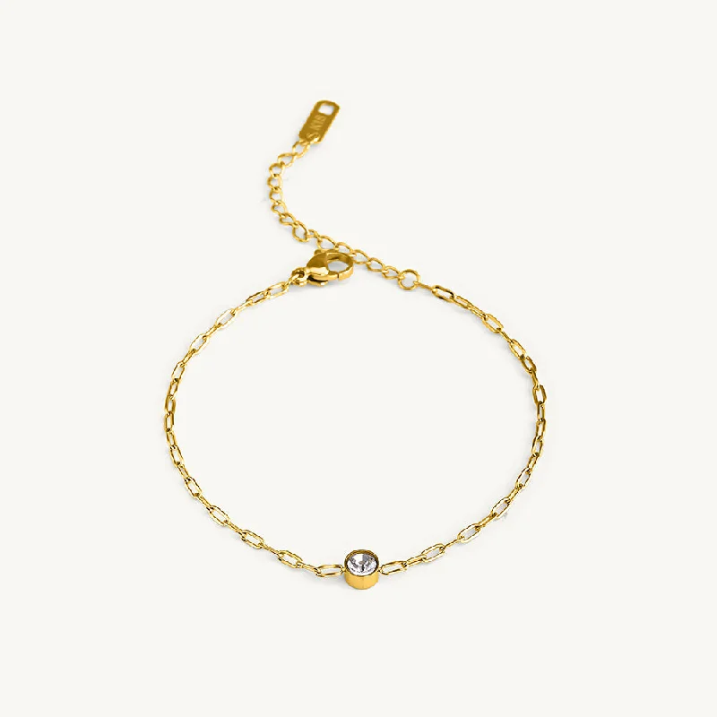 The Ultimate Jewelry Sale – Shop Premium Styles Gold Chain Bracelet with White Stone
