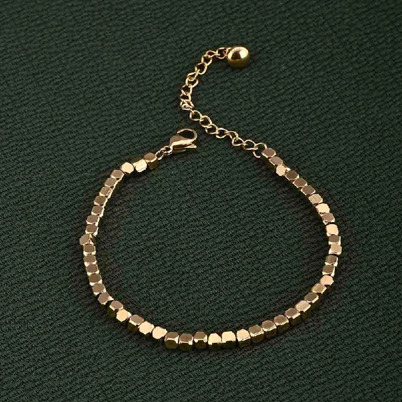 Make Every Moment Shine – Jewelry Discounts Available Gold Cube Chain Bracelet