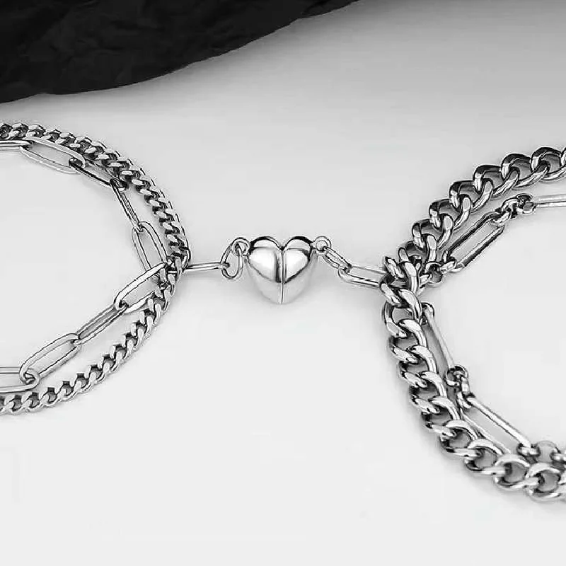 Exclusive Jewelry Sale – Limited-Time Discounts Heart Charm Couple Bracelets