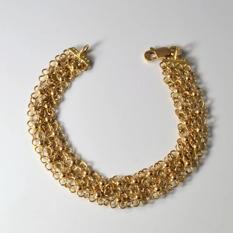 Grab Stylish Jewelry Before The Sale Ends Beaded Parallel Chain Bracelet | 7.5" |