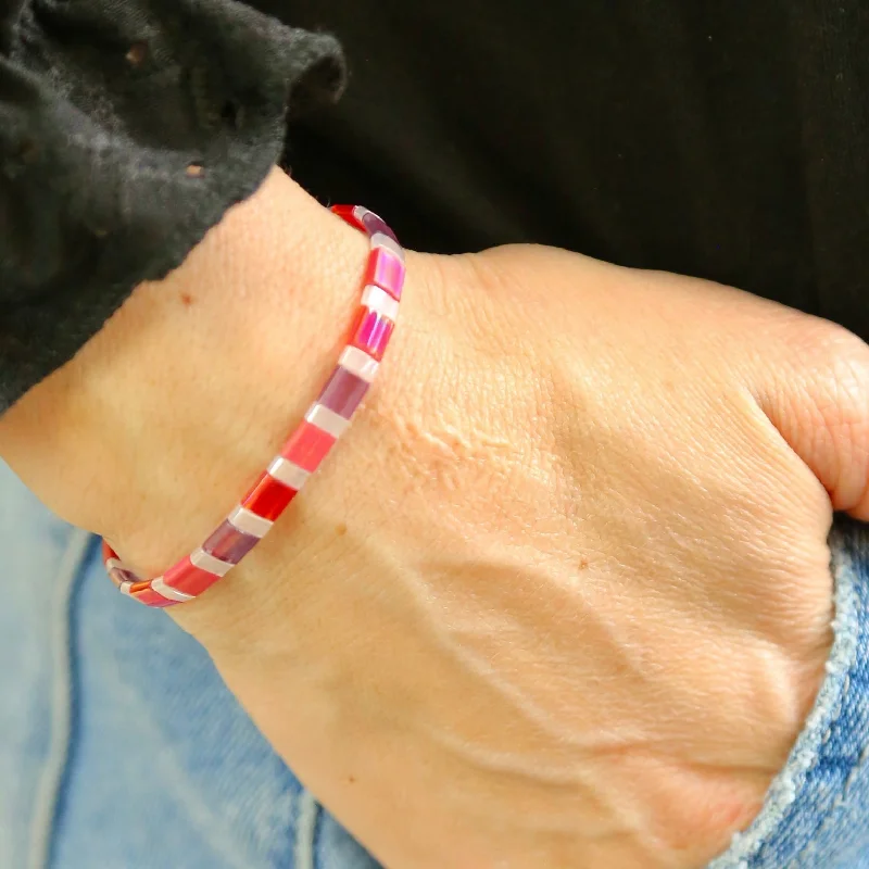 Best Jewelry Sale – Shop Exclusive Designs Now LIPSTICK - Tila Bead Bracelet | Single Best Jewelry Sale – Shop Exclusive Designs Now LIPSTICK - Tila Bead Bracelet | Single