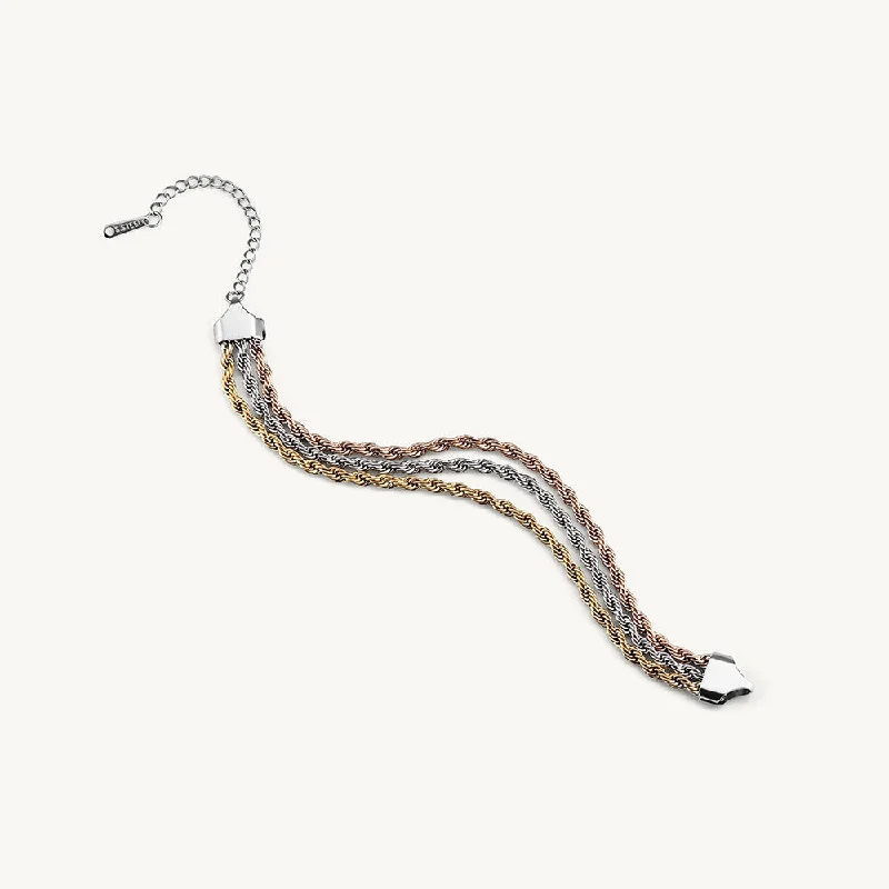Shop Elegant Jewelry At Unbeatable Prices Metallic Mix Twisted Chain Bracelet
