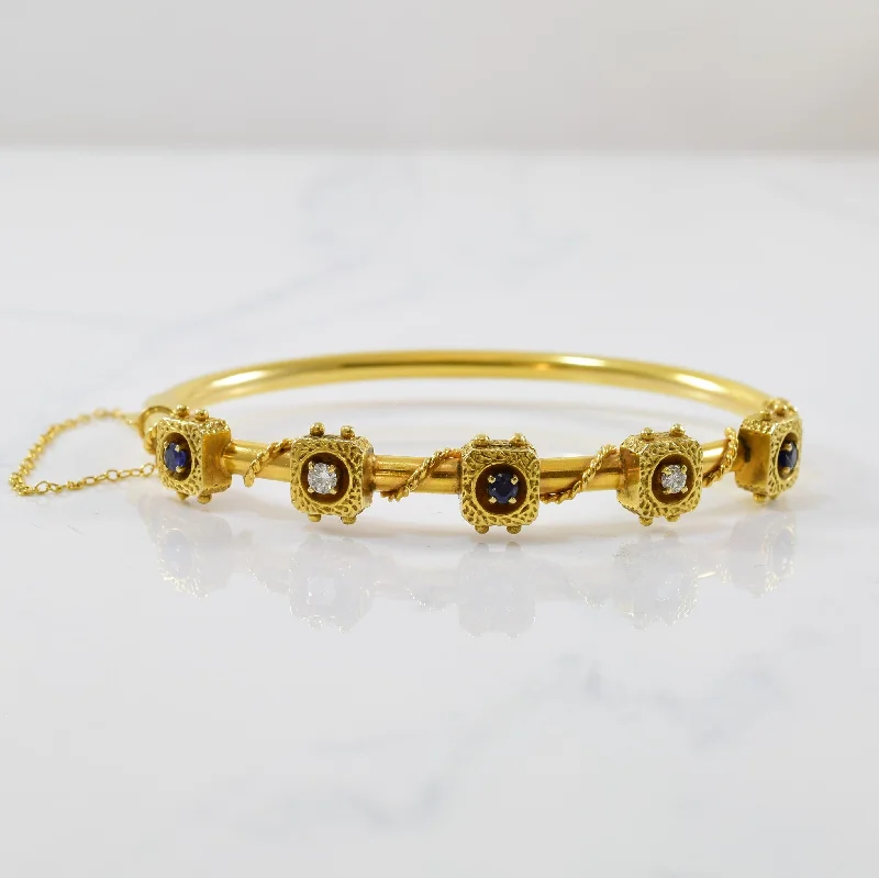 Dazzle In Elegance With Our Biggest Jewelry Sale 1950s Nautical Inspired Bangle Bracelet | 0.12ctw, 0.24ctw | 7" | Dazzle In Elegance With Our Biggest Jewelry Sale 1950s Nautical Inspired Bangle Bracelet | 0.12ctw, 0.24ctw | 7" |