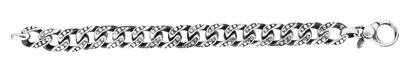 Sparkle More For Less – Jewelry Sale Happening Now Silver 13.5mm Mens Gunmetal Open Miami Cuban Dot Bracelet Sparkle More For Less – Jewelry Sale Happening Now Silver 13.5mm Mens Gunmetal Open Miami Cuban Dot Bracelet
