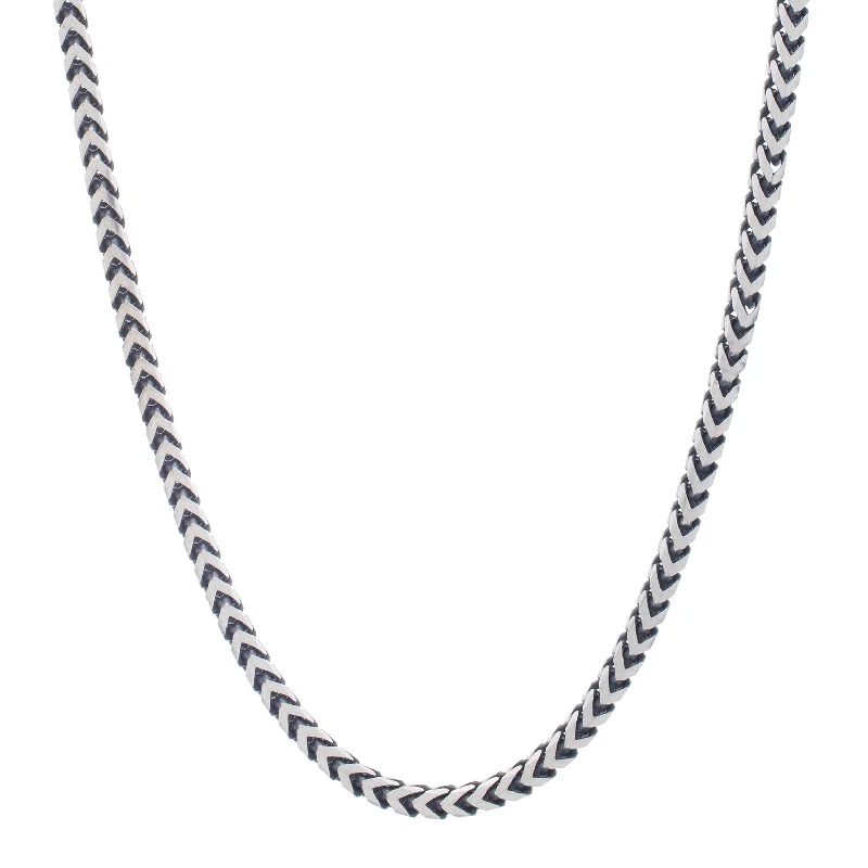 Upgrade Your Jewelry Collection For Less Silver Gun Metal Franco Bracelet