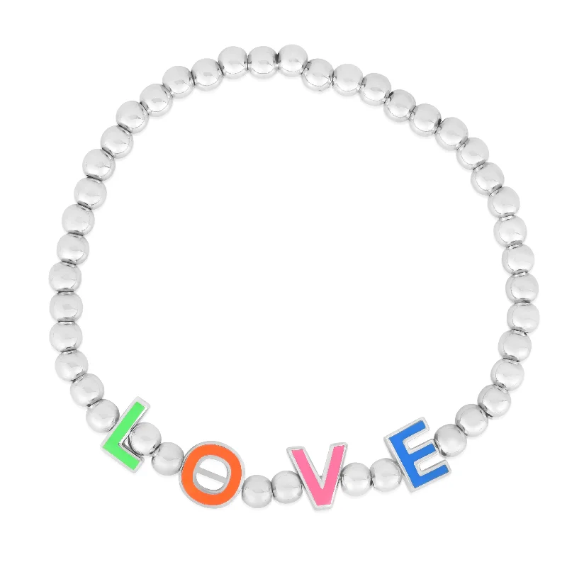 Flash Deals On Fine Jewelry – Shop Before It's Gone Silver Love Stretch Bracelet