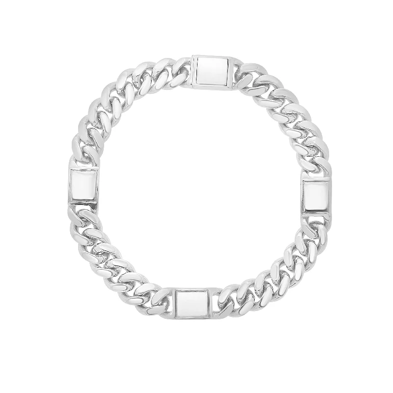 Stunning Statement Jewelry, Unbeatable Discounts Silver Miami Cuban Link Station Bracelet Stunning Statement Jewelry, Unbeatable Discounts Silver Miami Cuban Link Station Bracelet