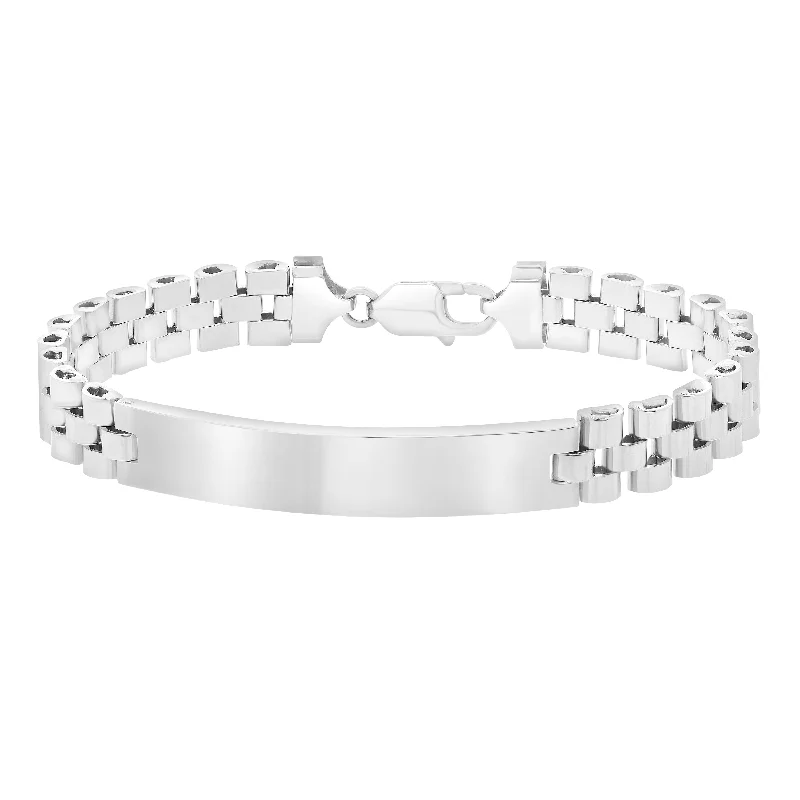 Get The Jewelry You Love At A Price You Love Silver Railroad ID Bracelet