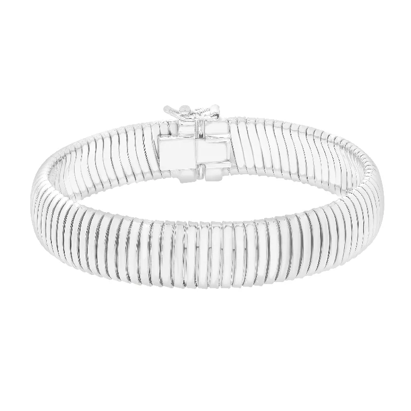 The Perfect Accessory For Less – Jewelry Sale Live Silver Tubogas 7"" 12mm Bracelet