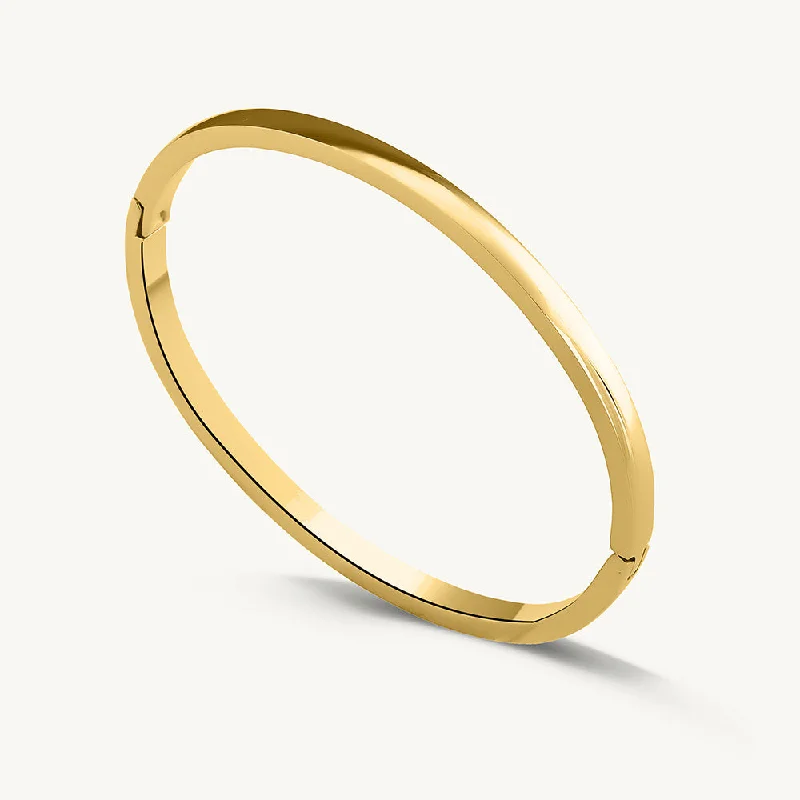 Shop Stylish Jewelry Now And Save Big Sleek Simplicity Gold Bangle Bracelet