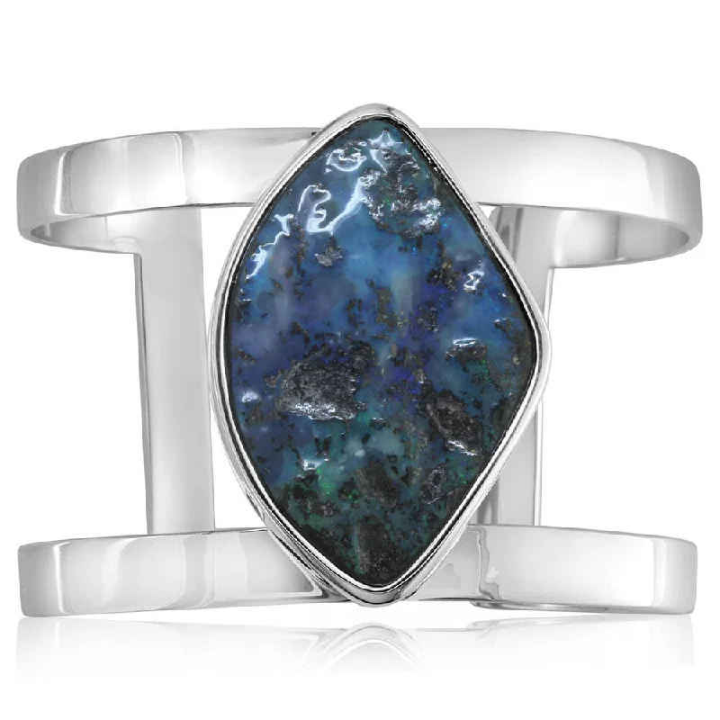 Stunning Jewelry At A Fraction Of The Price Sterling Silver Australian Boulder Opal Bracelet Stunning Jewelry At A Fraction Of The Price Sterling Silver Australian Boulder Opal Bracelet