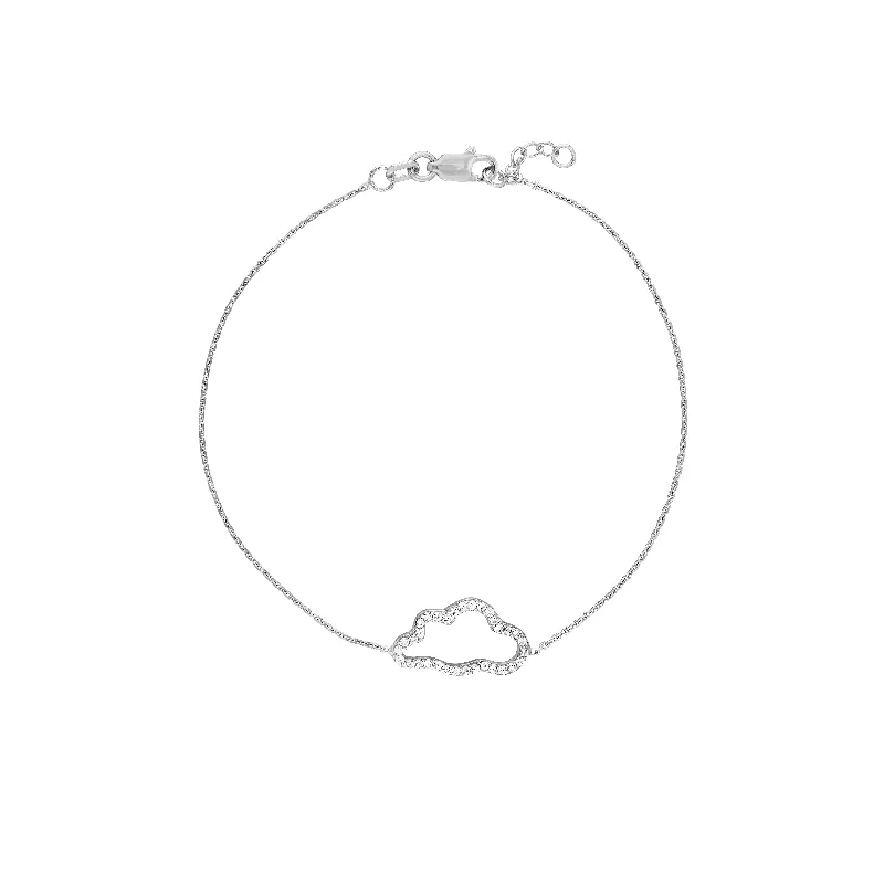 Elegant Necklaces And Bracelets At Limited-Time Offers Sterling Silver CZ Open Cloud Adjustable Bracelet Elegant Necklaces And Bracelets At Limited-Time Offers Sterling Silver CZ Open Cloud Adjustable Bracelet