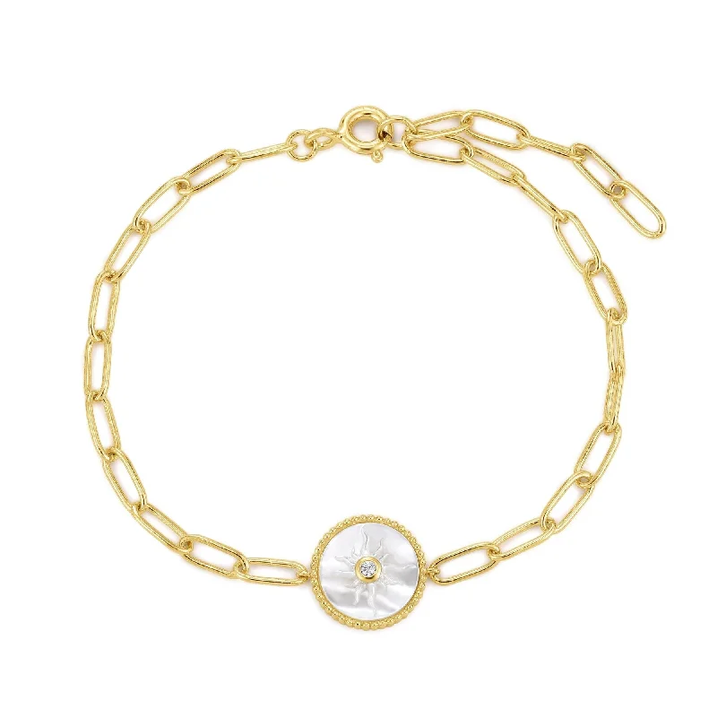 Don't Miss These Dazzling Jewelry Discounts Sun Mop & Cz Pendant Bracelet