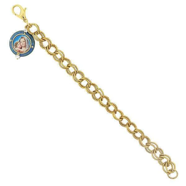 Shop Handcrafted Jewelry At Special Promotional Rates Symbols Of Faith Chain Link Bracelet With Mary And Child Charm Shop Handcrafted Jewelry At Special Promotional Rates Symbols Of Faith Chain Link Bracelet With Mary And Child Charm