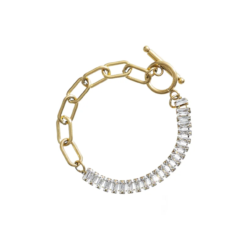 Fashion-Forward Jewelry At Exclusive Discounts Tennis and Paperclip Bracelet