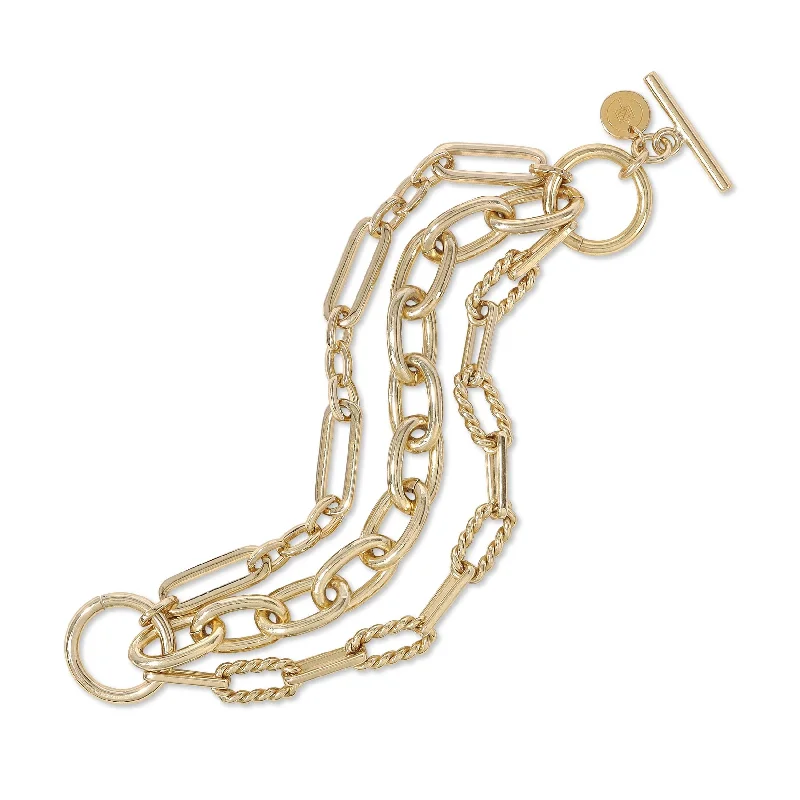 Huge Savings On Timeless Jewelry Collections Triple Multi Chain Toggle Bracelet