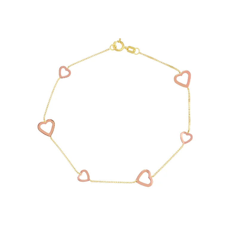 Buy More, Save More On Stunning Jewelry Pieces Two-Tone Open Heart on Box Chain Bracelet Buy More, Save More On Stunning Jewelry Pieces Two-Tone Open Heart on Box Chain Bracelet