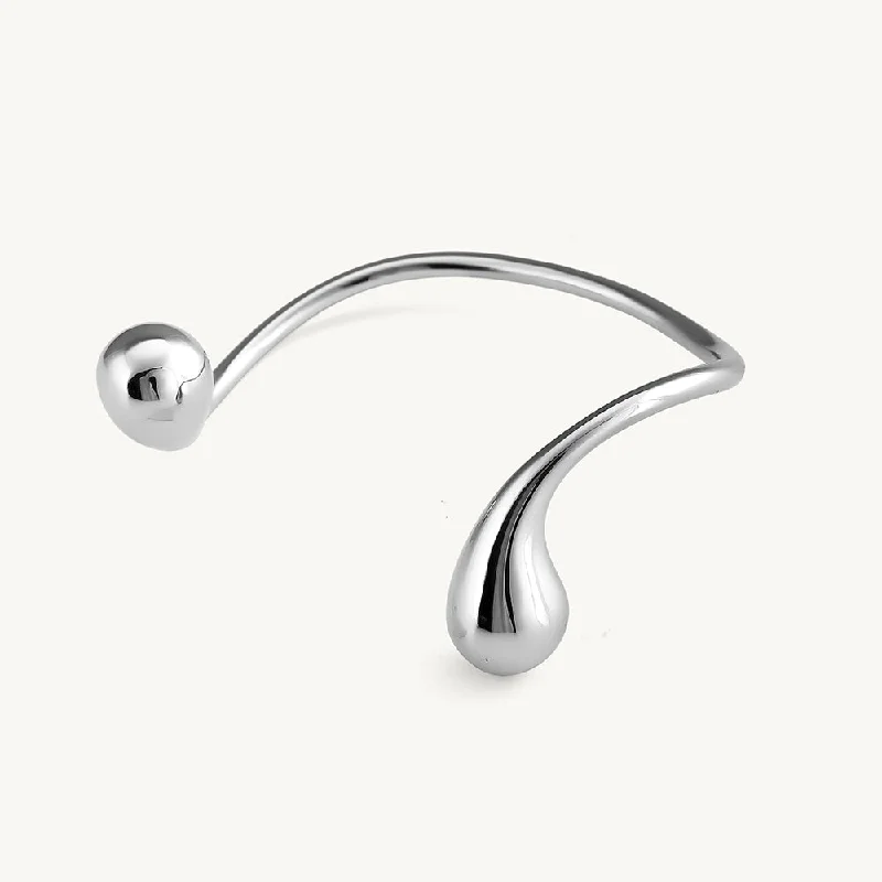 Get Ready To Sparkle – Special Jewelry Discounts Unique Curved Silver Cuff Bracelet Get Ready To Sparkle – Special Jewelry Discounts Unique Curved Silver Cuff Bracelet