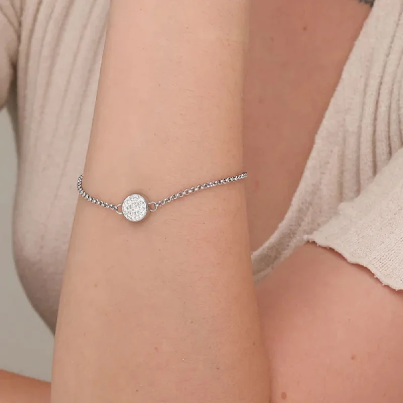 Timeless Elegance At Unbelievable Discounts White Sparkle Bracelet- 18k White Gold Plated Timeless Elegance At Unbelievable Discounts White Sparkle Bracelet- 18k White Gold Plated