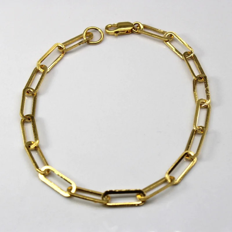 Best Jewelry Sale – Shop Exclusive Designs Now 22k Yellow Gold Elongated Link Cable Chain Bracelet | 7.5"| Best Jewelry Sale – Shop Exclusive Designs Now 22k Yellow Gold Elongated Link Cable Chain Bracelet | 7.5"|