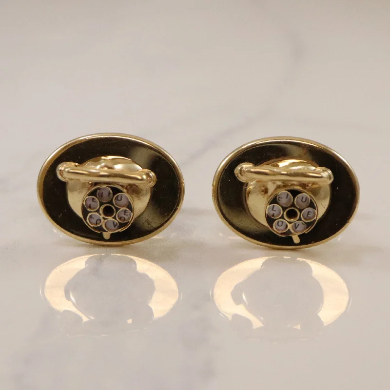 Shop High-Quality Jewelry At Jaw-Dropping Discounts 1940s Rotary Phone 'I Love You' Cufflinks | Shop High-Quality Jewelry At Jaw-Dropping Discounts 1940s Rotary Phone 'I Love You' Cufflinks |