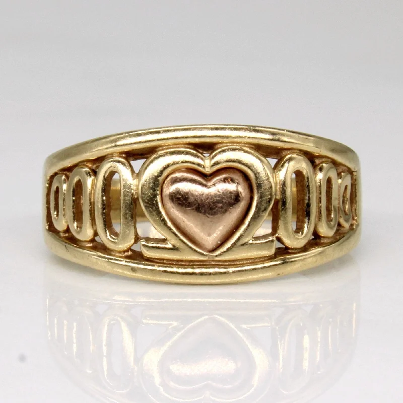 Bold And Beautiful Jewelry Now At Irresistible Prices 10k Two Tone Gold Heart Ring | SZ 5 | Bold And Beautiful Jewelry Now At Irresistible Prices 10k Two Tone Gold Heart Ring | SZ 5 |