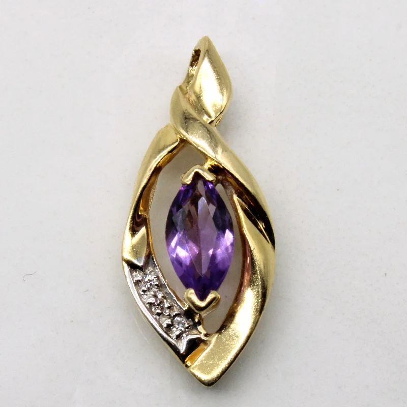 Huge Savings On Timeless Jewelry Collections Amethyst & Diamond Pendant | 0.42ct, 0.02ctw |