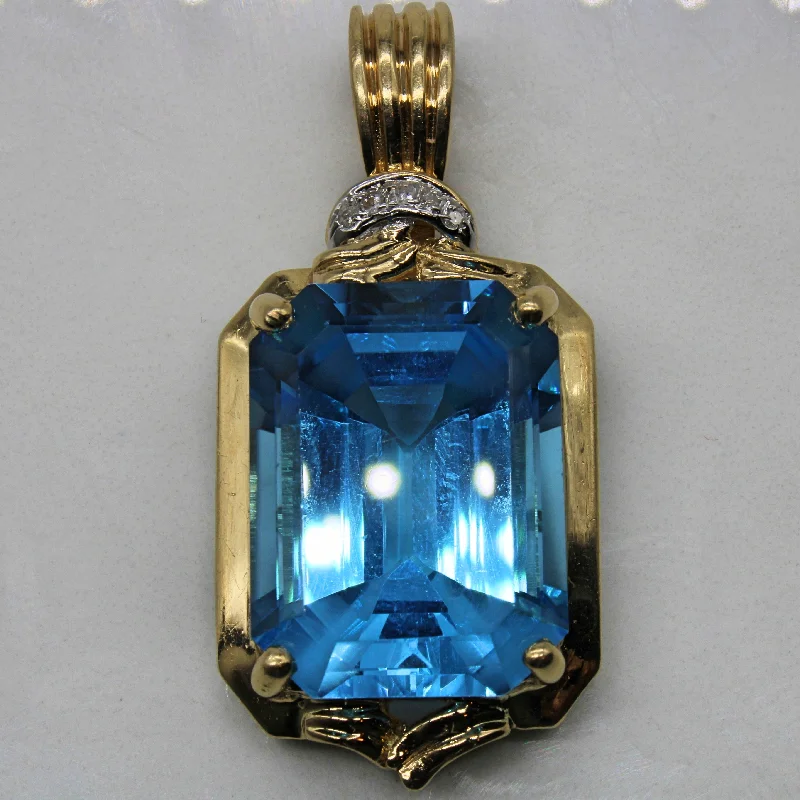 Luxury Meets Affordability – Jewelry Sale Now Live Blue Topaz & Diamond Pendant | 26.65ct, 0.04ctw | Luxury Meets Affordability – Jewelry Sale Now Live Blue Topaz & Diamond Pendant | 26.65ct, 0.04ctw |