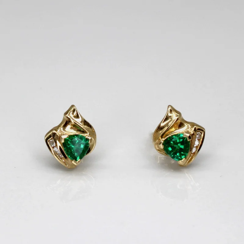 Limited-Stock Jewelry Sale – Shop Before It's Gone Diamond & Synthetic Emerald 14k Studs | 0.016ctw, 0.46ctw | Limited-Stock Jewelry Sale – Shop Before It's Gone Diamond & Synthetic Emerald 14k Studs | 0.016ctw, 0.46ctw |
