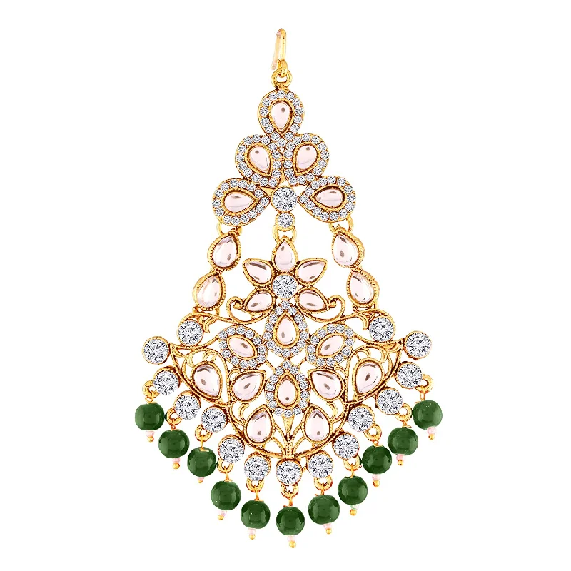 Don't Miss Out On Jaw-Dropping Jewelry Discounts Etnico Gold Plated Kundan & Pearl Pasa Kalank Inspired Hair Jewellery for Women (T2024G) Don't Miss Out On Jaw-Dropping Jewelry Discounts Etnico Gold Plated Kundan & Pearl Pasa Kalank Inspired Hair Jewellery for Women (T2024G)