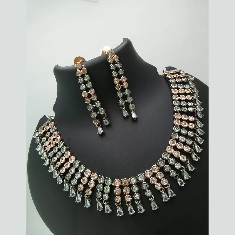High-End Jewelry, Now More Affordable Than Ever Kavita Art 2 Tone Plated Austrian Stone Necklace Set High-End Jewelry, Now More Affordable Than Ever Kavita Art 2 Tone Plated Austrian Stone Necklace Set