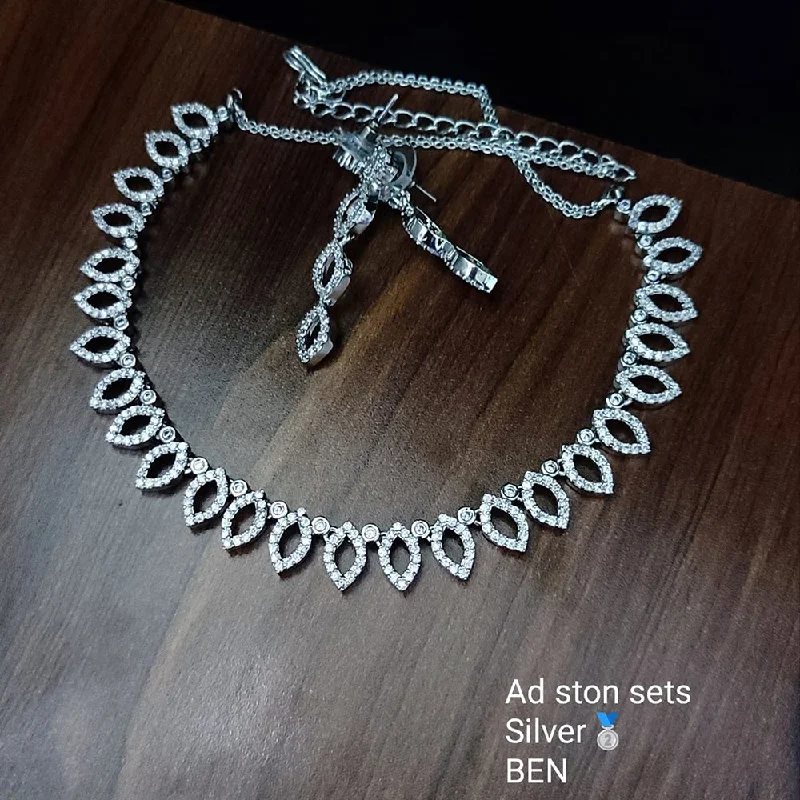 Seasonal Jewelry Clearance – Best Styles At The Lowest Prices Lucentarts Jewellery Silver Plated AD Stone Necklace Set Seasonal Jewelry Clearance – Best Styles At The Lowest Prices Lucentarts Jewellery Silver Plated AD Stone Necklace Set