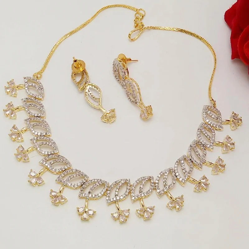 Flash Jewelry Sale – Get Stunning Pieces At Low Prices Manisha Jewellery Gold Plated AD Necklace Set Flash Jewelry Sale – Get Stunning Pieces At Low Prices Manisha Jewellery Gold Plated AD Necklace Set