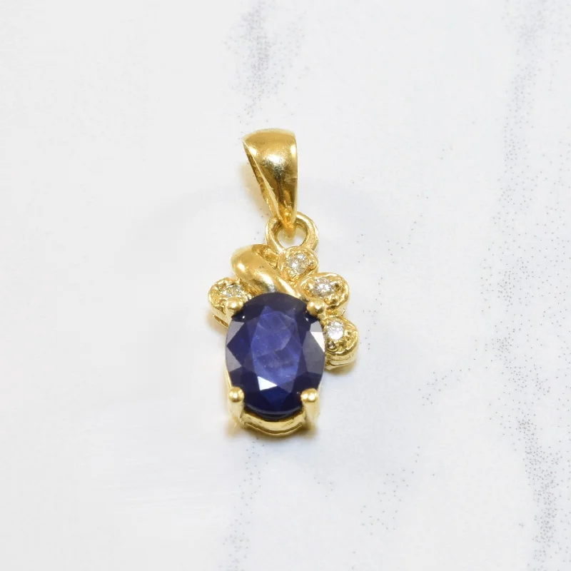Affordable Luxury Jewelry For Every Occasion Oval Blue Sapphire & Diamond Pendant | 1.50ct, 0.04ctw | Affordable Luxury Jewelry For Every Occasion Oval Blue Sapphire & Diamond Pendant | 1.50ct, 0.04ctw |