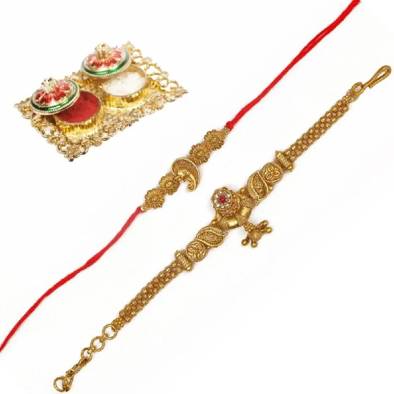 Best-Selling Jewelry Now Available At Special Deals Raddhi Jewels Rajwadi Gold Plated Brass Ruby Stone Glided Floral Design Bhaiya Bhabhi Rakhi Set With Roli Chawal Plate Combo Hamper For Rakshabandhan Best-Selling Jewelry Now Available At Special Deals Raddhi Jewels Rajwadi Gold Plated Brass Ruby Stone Glided Floral Design Bhaiya Bhabhi Rakhi Set With Roli Chawal Plate Combo Hamper For Rakshabandhan