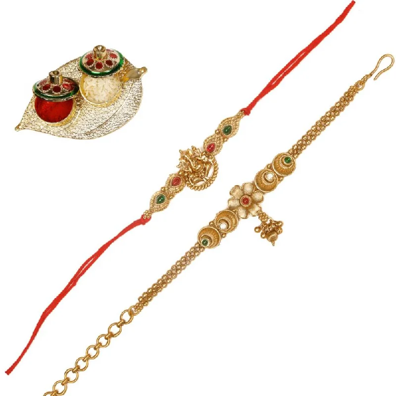 Exclusive Jewelry Discounts – Shop Now For Savings Raddhi Jewels Rajwadi Gold Plated Brass Ruby Stone Glided Floral Design Bhaiya Bhabhi Rakhi Set With Roli Chawal Plate Combo Hamper For Rakshabandhan Exclusive Jewelry Discounts – Shop Now For Savings Raddhi Jewels Rajwadi Gold Plated Brass Ruby Stone Glided Floral Design Bhaiya Bhabhi Rakhi Set With Roli Chawal Plate Combo Hamper For Rakshabandhan
