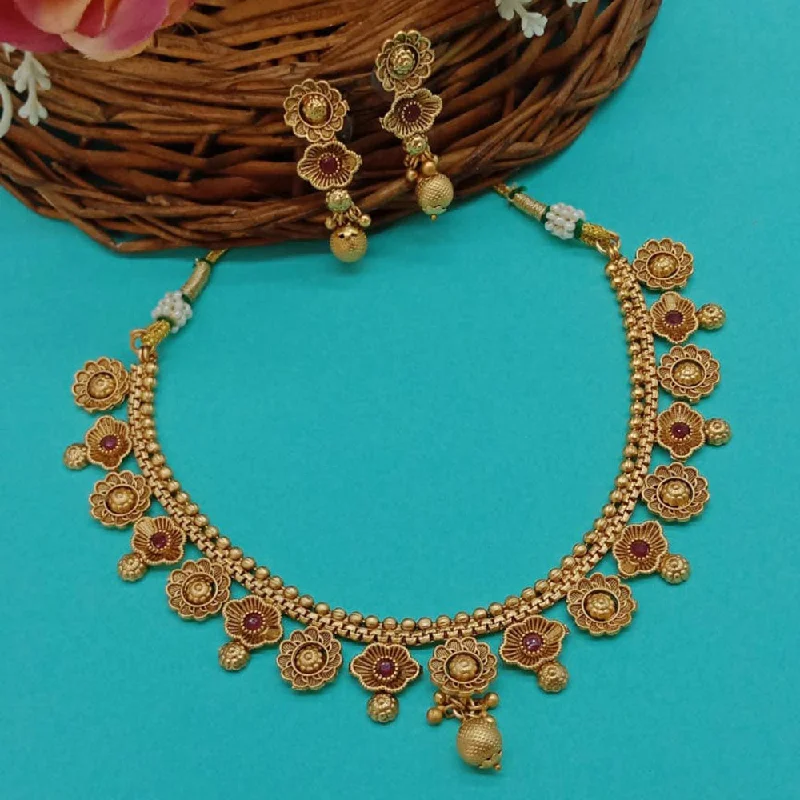 Special Offers On Handcrafted And Designer Jewelry Sai Fashion Gold Plated Pota Stone Necklace Set Special Offers On Handcrafted And Designer Jewelry Sai Fashion Gold Plated Pota Stone Necklace Set